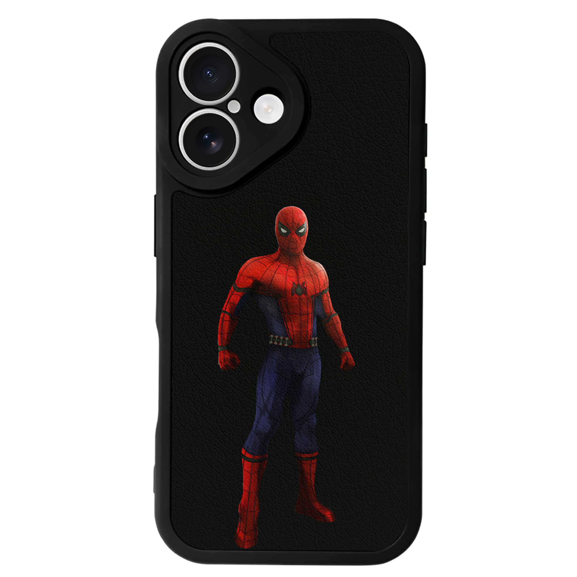 Spider Man スパイダーマン 【iPhone 16シリーズ対応】シリコンスマホケース（レザー調） 材質：シリコン